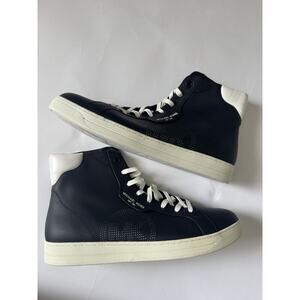 Michael Kors Keating High Top Sneakers Size 11.5 Optic White/Black - Leather New